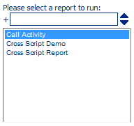 1. Search or select cross script report to run