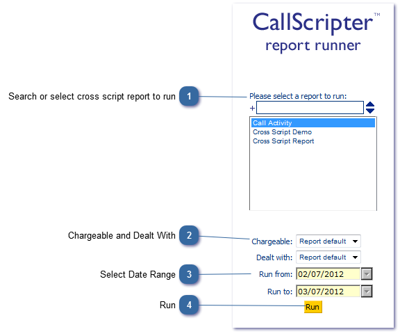 Running Cross Script Reports