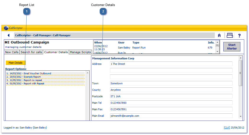 Tab: Customer Details